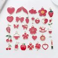 thumbnail image 4 of U8MO 10pcs Red Enamel Charms Pendant For Jewelry Making Handmade Earrings Bracelet-10pcs apple 12x15mm, 4 of 6