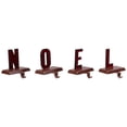 thumbnail image 5 of Metal Lettered "NOEL" Christmas Wooden Stocking Holders - 6" - Set of 4, 5 of 9