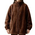 thumbnail image 2 of Antinious Women Fall Winter Fleece Jacket Long Sleeve Thick Warm Zip Up, 2 of 5
