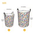 thumbnail image 3 of Fotbe Colorful Numbers Cesto de Ropa con Asas, Cesto Impermeable de Gran Capacidad, Bolsa de Lavado para Dormitorio, Cesto de Ropa con Ruedas y Asas-Small, 3 of 6