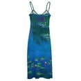 thumbnail image 6 of claude monet - water Lilies blue water Lilies Sleeveless Dress loose women's dress summer women's dress Dresses gala, 6 of 6