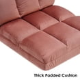 thumbnail image 2 of Mcombo Velvet Accent Chair with Ottoman, Metal Legs Club Chair for Living Room Bedroom 0014 (Light Pink), 2 of 9