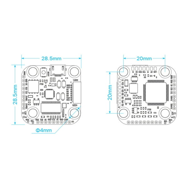 Tongliya metal Foxeer F722 V3 mini Pro flight control KSX4657