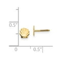 thumbnail image 3 of Auriga Fine Jewelry 14K Yellow Gold Shell Stud Earrings for Women, 3 of 6