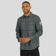 thumbnail image 4 of Men's Darius Rucker Collection by Fanatics Gray Cleveland Browns Micro Corduroy Plaid Button Up Shirt, 4 of 6