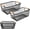 BLACK, variant on 2 Pack 12" Wide Metal Mesh Baskets with Bamboo Handles for Pantry Organization | Wire Storage Bins for Kitchen, Cabinet, Fruit & Snacks | Decorative Farmhouse Style Organizer