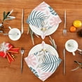 thumbnail image 4 of Coolnut Palm Leaves Cloth Napkins Set of 6,Reusable Washable Polyester Dinner Table Napkins for Kitchen,Dining,Restaurant,Party Decoration, 4 of 7