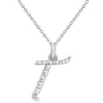 thumbnail image 1 of Personalized Diamond Script Letter Initial Necklace in 14k White Gold, 1 of 2