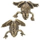 thumbnail image 1 of 1 Juego de estatuas antiguas de ranas de latón, figura decorativa de sapo de latón, pequeña figura de latón dorada, 1 of 7