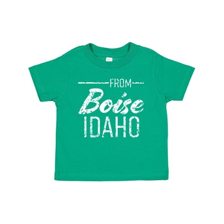 

Inktastic From Boise Idaho in White Distressed Text Gift Toddler Boy or Toddler Girl T-Shirt