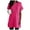 Red, variant on TSADFHJI Plus Size Christmas Tops for Women Short Sleeve Womens Summer Oversized Shirts 2024 Short Sleeve Drawstring Hoodies Knit Side Slit Tunic Tops with Pocket S Red