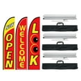 thumbnail image 1 of VEVOR Open Flags for Business Advertising Feather Flag Kit Open Look Welcome, 1 of 9