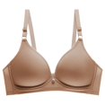 thumbnail image 1 of Gibobby Sujetador Push Up inalámbrico para mujer, soporte cómodo, sin aros, Bralette de alambre cómodo, ropa interior diaria Brasier mujer(Caqui,40), 1 of 2