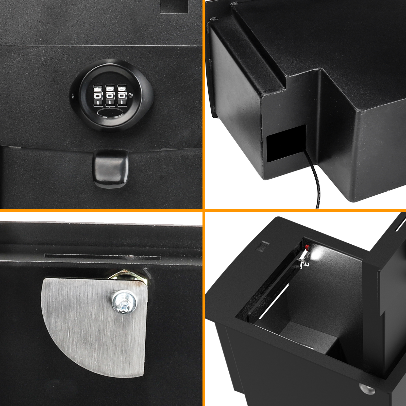 3mirrors Console Safe Gun Safe with LED Light Compatible with Toyota 4RUNNER 2010-2021 Replaces 00016-86184