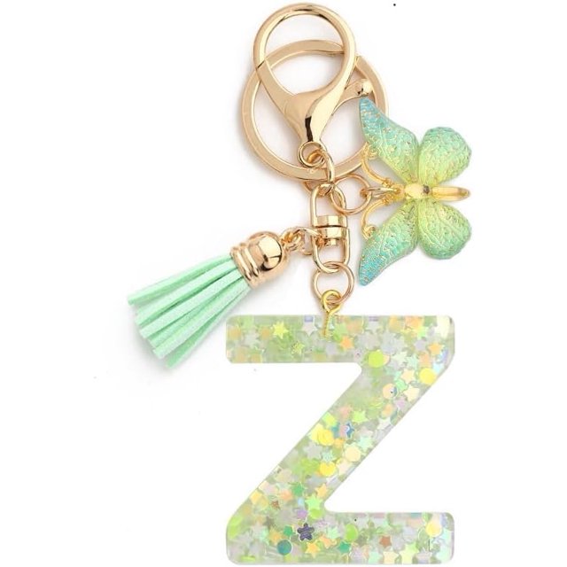 Letter Keychain,26 Letters A-Z Decorative Letter Keychain,Name Keychain for Women Girls Men Teenager Gift