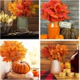 thumbnail image 3 of 8 Pcs Fall Decor Topboutique Artificial Fall Maple Leaves Stems Autumn Faux Leaf Branches Silk Maple Leaves Fall Bouquet Fake Plant Picks for Thanksgiving Home Fall Floral Arrangements, 3 of 6