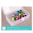 thumbnail image 3 of Sewing Thread Box 42 Spools Large Capacity Plastic Thread Box for Spools Storage Empty Embroidery Cross-stitch Dust-proof Container Accessories Pink, 3 of 8