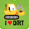 thumbnail image 4 of Inktastic Construction Truck I Love Dirt Boys or Girls Baby Bib, 4 of 4