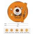 thumbnail image 6 of 13 Inch Round Placemats Set of 6, Christmas Gnomes Non Slip Heat Insulation PP Table Mats, Winter Xmas Snowflakes Textured Orange Washable Place Mats for Kitchen Dining Party Table Decor, 6 of 7