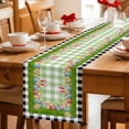 thumbnail image 5 of Happy Easter Table Runner 70 Inches Long Farmhouse Dress Scarves, Spring Bunny Ears Eggs Buffalo Checkered Dining Tablerunner for Coffee Table/Kitchen Island/Party Décor, 13" x 70", 5 of 8