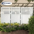 thumbnail image 5 of Suncast FS4423D Outdoor Patio 4 Panel Screen Enclosure Gated Fence, Plastic, White, 44 in H x 24 in D, 5 of 9