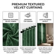 thumbnail image 3 of SNITIE Crushed Velvet Grommet Curtains, 2 Panels Luxurious Thermal Insulated Soundproof Drapes, Light-Filtering Soft Durable Window Treatments for Living Room Office, 3 of 7