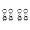 thumbnail image 1 of Cable Pulley Wheel Stainless Steel Swivel Pulley Block Silence Rotation Traction Wheel for System Lifting Gym 4Pcs,4 x rope pulley,Silver, 1 of 6