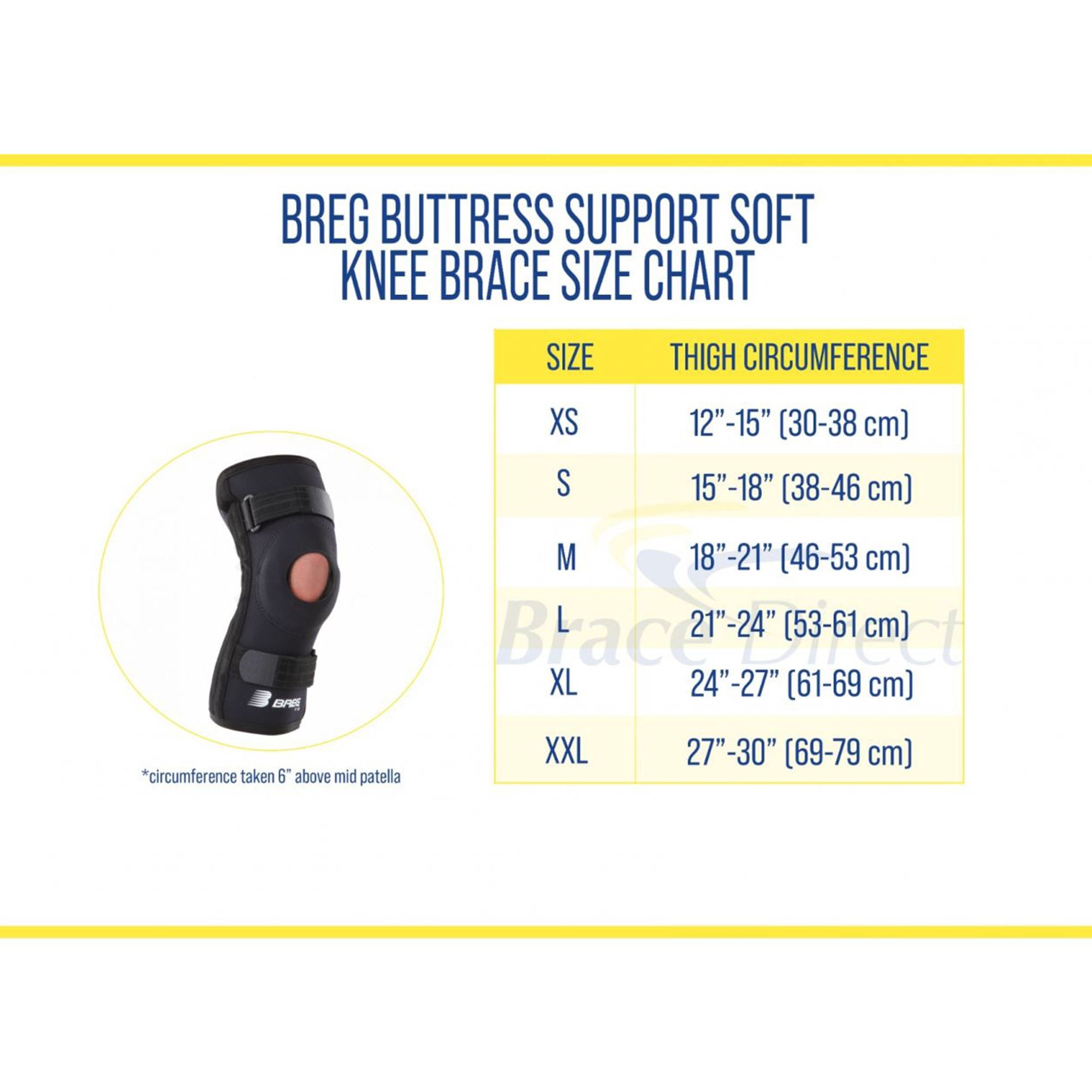 Breg Buttress Support Soft Knee Brace - Adjustable Stabilization for Patellar Issues