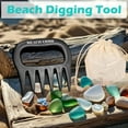 thumbnail image 3 of Pelle à Sable avec Pelle Tamis en Plastique pour la Plage Outils de Chasse en Verre Mer Noire Pelle à Coquillage avec Sac en Filet pour Enfants, 3 of 4