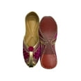 thumbnail image 5 of Women Velvet & Leather Ballet Ballerina Flat Shoes Gift for her Punjabi Jutti For Women US 10/ EURO 42, 5 of 5
