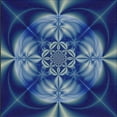 thumbnail image 1 of Ahgly Company Indoor Square Patterned Blue Novelty Area Rugs, 4' Square, 1 of 6