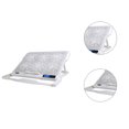 thumbnail image 5 of Ordenador portátil 2 puertos USB 6 Ventilador de refrigeración Soporte ajustable para PC portátil Soporte de almohadilla Ultrabook Game Book Cooler Pantalla LED Inevent EL1862-03B, 5 of 5