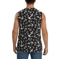 thumbnail image 4 of Lsque Anchor Print Men's Cotton Blend Sleeveless Muscle Shirts (S-3XL)- Moisture Wicking, Odor Protection, UPF 30+,XX-Large, 4 of 8