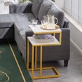 thumbnail image 6 of (42 x 35.5 x 71)cm C-Type Side Table Double-Layer Gold Marble Sticker, 6 of 23
