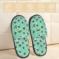 thumbnail image 2 of House Slippers for Women Men - Alphabet And Panda Lightweight House Shoes Fuzzy Slippers, Soft Slip-On Cozy House Slippers for Woman Indoor Outdoor, 2 of 7