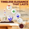 thumbnail image 3 of JJ Care Galileo Thermometer with Glass Globe Barometer Frosted, Galileo Weather Station Measures Temperatures from 64ºF to 80ºF, Glass Galileo Thermometer for Indoor and Outdoor Home Décor C108, 3 of 3