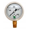 Zenport LPG2000-10PK Liquid Filled Pressure Gauge 0-2000 Psi, Box of 10