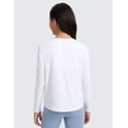 thumbnail image 2 of CRZ YOGA Girls Cloudweight Long Sleeve Athletic Shirts Active Sports Casual Tees Crew Neck Side Slit Winter Kids Teen, 2 of 6