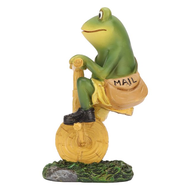 Pequeño adorno de rana estatuilla de rana verde de resina de flexibilidad multifuncional para decoración de paisajes ANGGREK Otros
