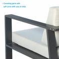 thumbnail image 4 of Higold 3801 Nofi 4 Pieces Outdoor Conversation Set, Matte Charcoal, Imitated Teak Aluminum Tabletop, 4 of 12