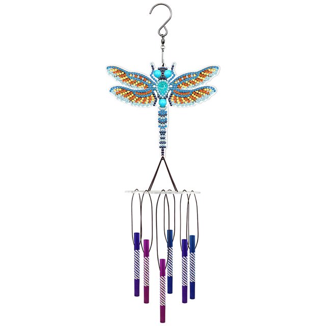 Cuadros Decorativos Acrílico Wind Chime Bell Colgante DIY Diamond Painting Home Decor (FLDZ03) Likrtyny embutido en tela