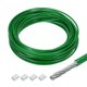 thumbnail image 1 of Uxcell 33Ft(10m) Cable de alambre de acero inoxidable 304 recubierto de vinilo de 1/8"(3mm) con 4 piezas de manguitos de aluminio verde, 1 of 7