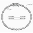 thumbnail image 2 of 2MM Moissanite Tennis Bracelet 925 Sterling Silver Tennis Bracelets for Women D Color VVS1 Round Cut Moissanite Bracelet Men Jewelry 16-19CM, 2 of 9