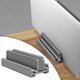 thumbnail image 3 of Soporte vertical universal para computadora portátil, ranuras, base estable para computadora portátil para computadoras portátiles, tabletas, te Gris, 3 of 8