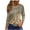 Khaki 01, variant on Plus Size 3/4 Sleeve Tops for Women Spring Fall Casual Crew Neck Graphic Tees Fashion Printed Basic T-shirts (XL, Black 01)