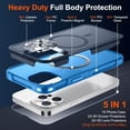thumbnail image 2 of KOMI Magnetic for iPhone 14 Pro Max Case (Compatible with MagSafe) (12FT Military Grade Drop Protection) 2X Tempered (Glass Screen+Camera Lens Protector) Shockproof Phone Case 6.7 inch, Deep Blue, 2 of 4