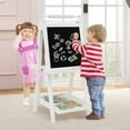 thumbnail image 3 of Topbuy 3-In-1 Kids Art Easel Foldable Painting Easel with Magnetic White Board White, 3 of 9