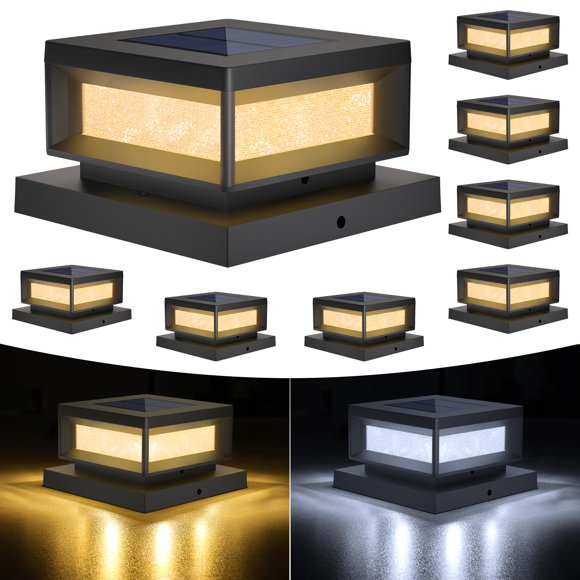 Luces solares tipo poste Mlambert Outdoor, impermeables, paquete de 8 unidades