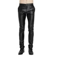 thumbnail image 2 of Lishi Slim Fit Straight Leather Pants for Men, 2 of 4