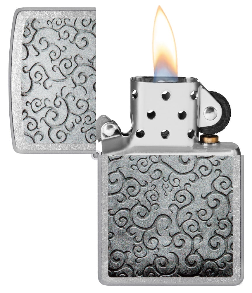 Zippo Vines Design Street Chrome Pocket Lighter